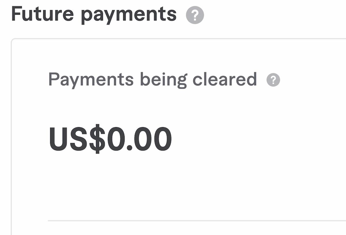 Fiverr earnings screen showing zero dollars under payments being cleared.