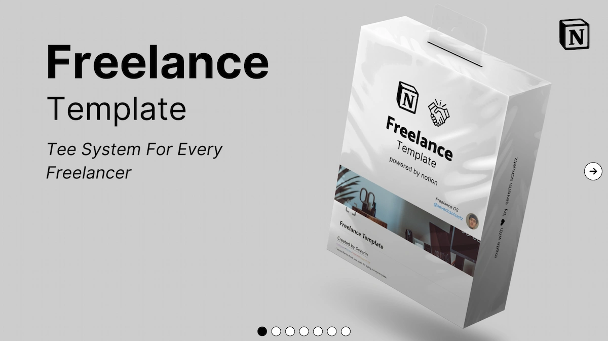 Severin Freelance Notion Template.